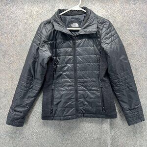 The North Face Puffer Jacket Womens Small Black Quilted Insulated Outdoor